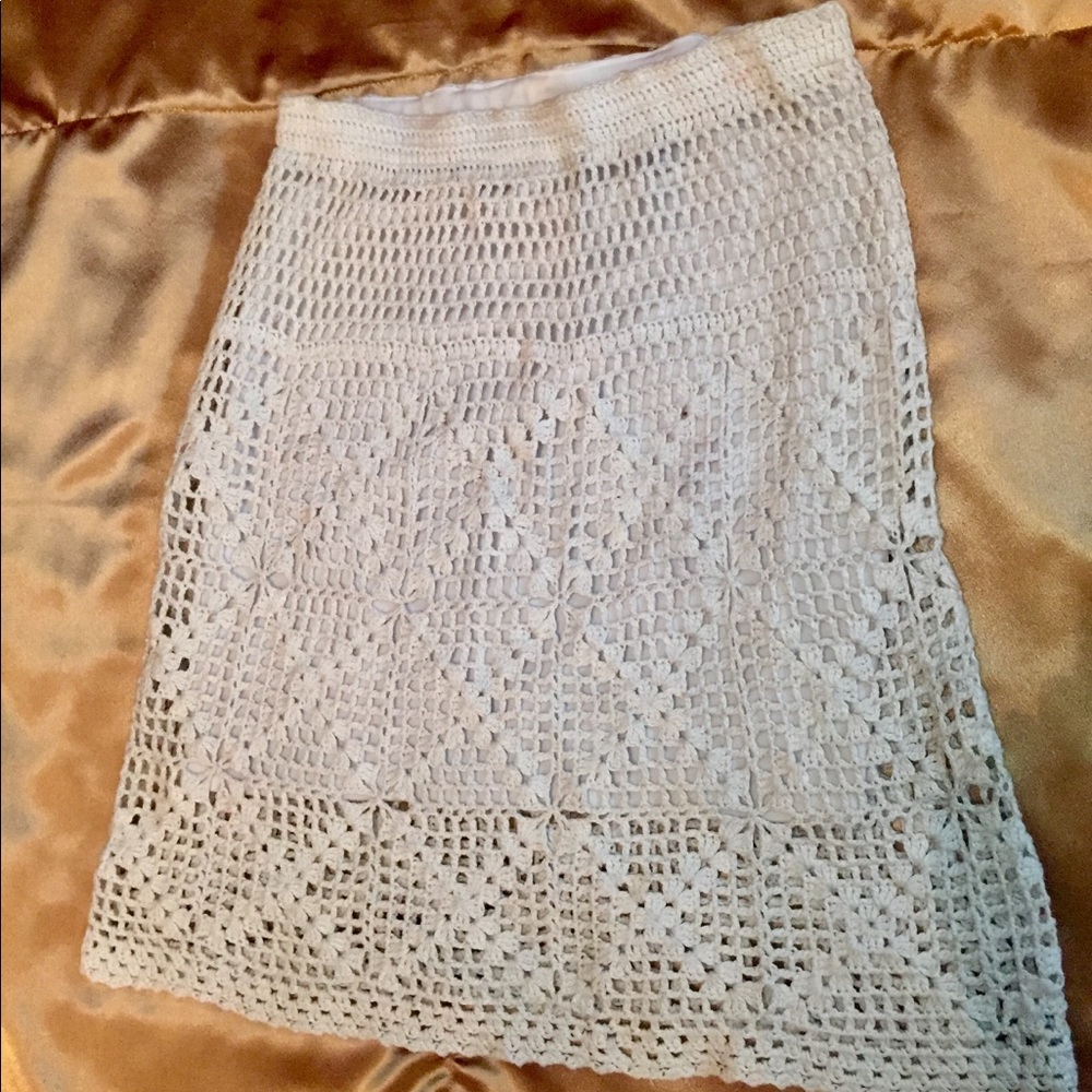 Staring At Stars Crochet Skirt with Sewn-in Slip